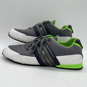 Adidas Mens Size 9.5 Shoes Y-3 Yohji Yamamoto Gray White Green‎ Sneaker Athletic